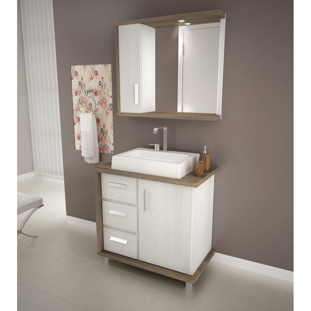 Gabinete Para Banheiro Com Espelheira Nicho E Cuba Balcony B R$ 1099,90 em -> Nicho Gabinete Banheiro Gabinete Para Banheiro Com Espelheira Nicho E Cuba Balcony B R$ 1099,90 em -> Nicho Gabinete Banheiro