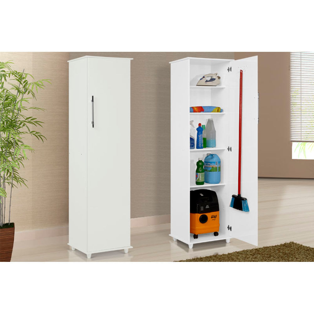 Armário Multiuso Darmovel Dakar 1 Porta Branco Schumann Artesanato Yotube ~ Armário Multiuso Darmovel Dakar 1 Porta Branco Schumann