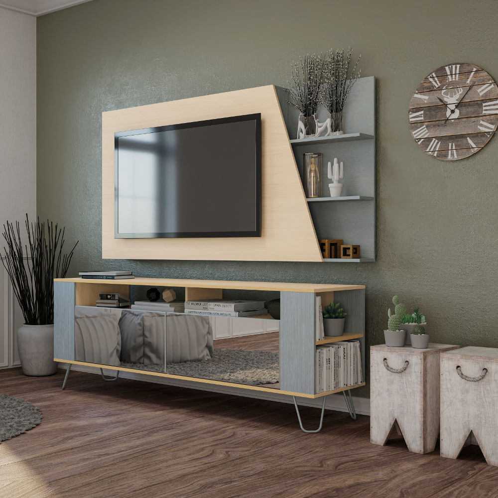 Rack e Painel Kappesberg Pop para TV até 55" Pine Ci Schumann Schumann Enfeite De Rack ~ Rack e Painel Kappesberg Pop para TV até 55" Pine Ci Schumann Schumann